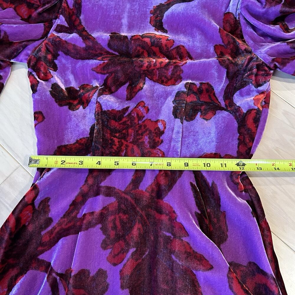 RHODE Leanna Velour Floral Mini Dress Women’s Small - Picture 6 of 10